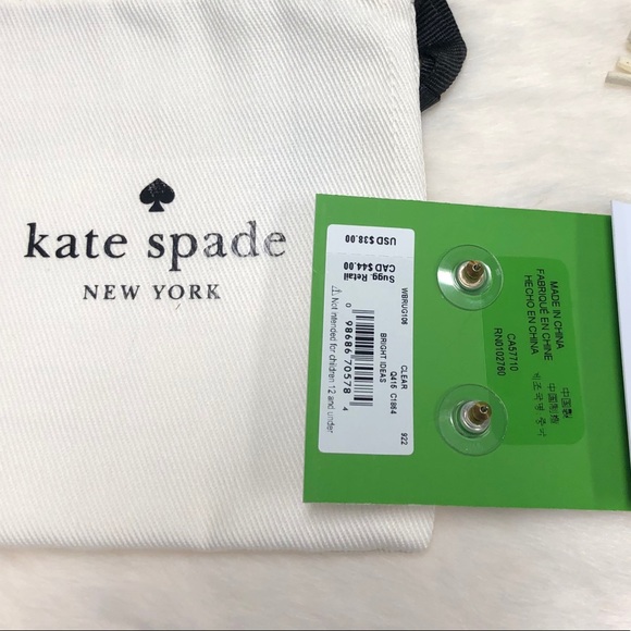 NWT KATE SPADE MISMATCHED FACETED STUD EARRINGS - Picture 6 of 8